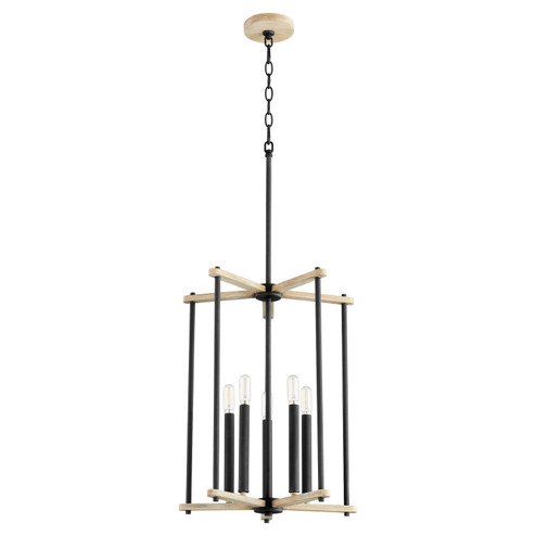 Silva Five Light Entry in Textured Black w/ Weathered Oak Finish (19|8134-5-69)