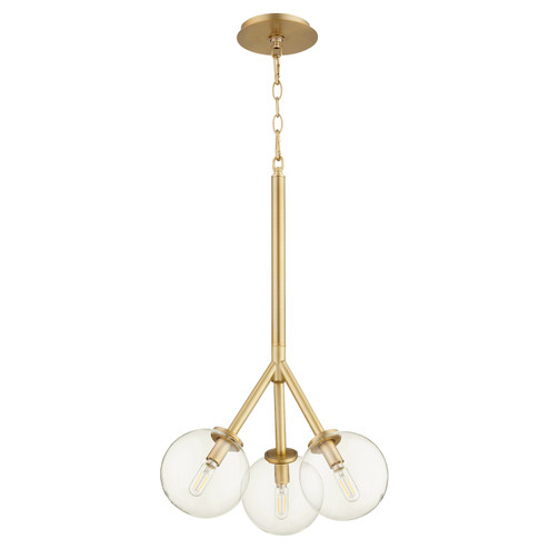 Rovi Three Light Pendant in Aged Brass (19|8132-3-80)