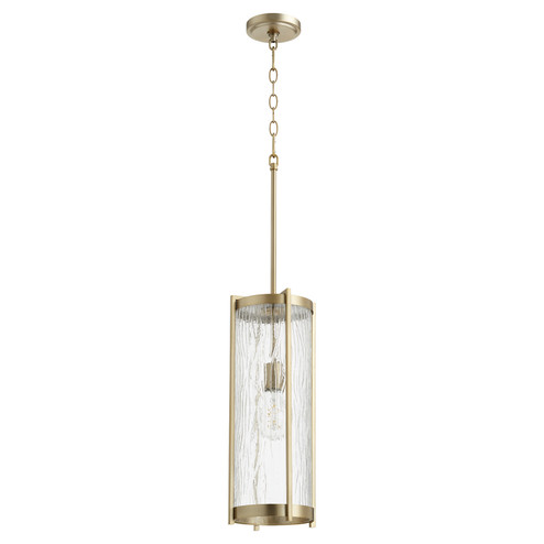 Chisseled Pendants One Light Pendant in Aged Brass w/ Clear Chisseled Glass (19|810-80)