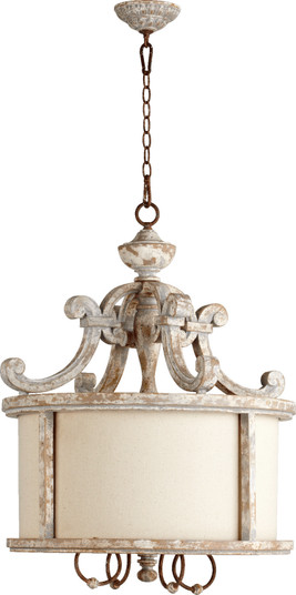 La Maison Four Light Pendant in Manchester Grey w/ Rust Accents (19|8052-4-56)