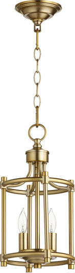 Rossington Two Light Entry Pendant in Aged Brass (19|6822-2-80)