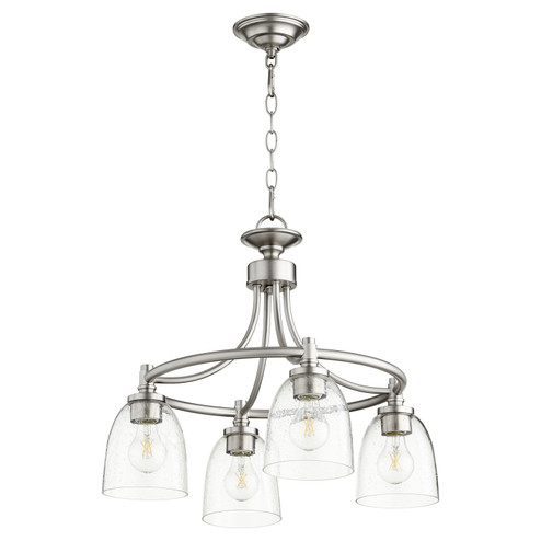 Rossington Four Light Chandelier in Satin Nickel w/ Clear/Seeded (19|6422-4-265)