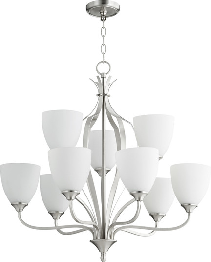 Jardin Nine Light Chandelier in Satin Nickel (19|6127-9-65)