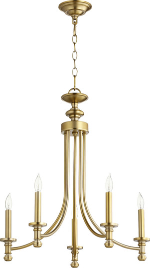 Rossington Five Light Chandelier in Aged Brass (19|6022-5-80)