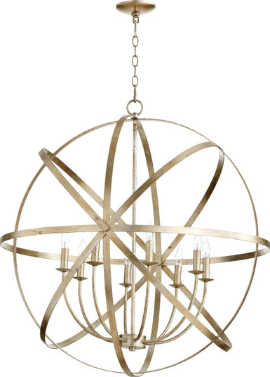 Celeste Eight Light Chandelier in Aged Silver Leaf (19|6009-8-60)