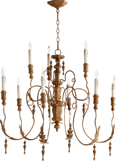 Salento Nine Light Chandelier in French Umber (19|6006-9-94)