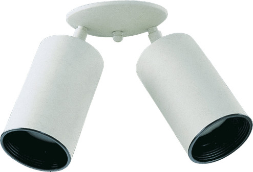 3128 Bullet Fixtures Two Light Ceiling Mount in White (19|3128-2-6)