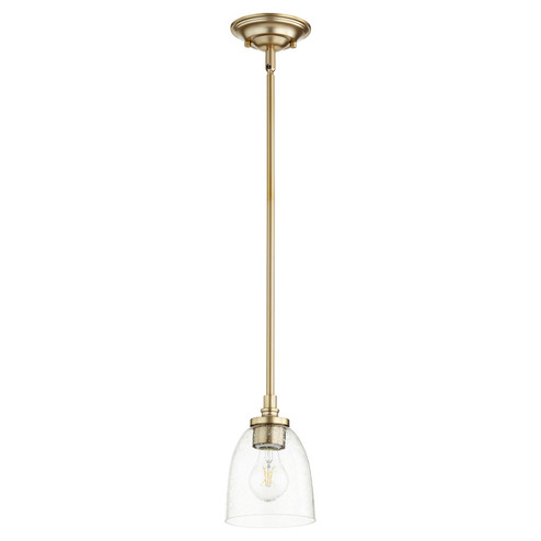 Rossington One Light Pendant in Aged Brass w/ Clear/Seeded (19|3122-280)