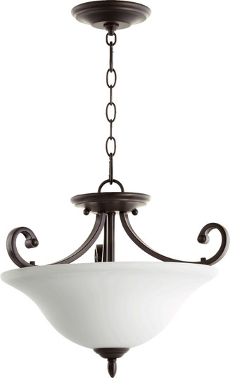 Bryant Three Light Dual Mount in Oiled Bronze w/ Satin Opal (19|2854-18186)