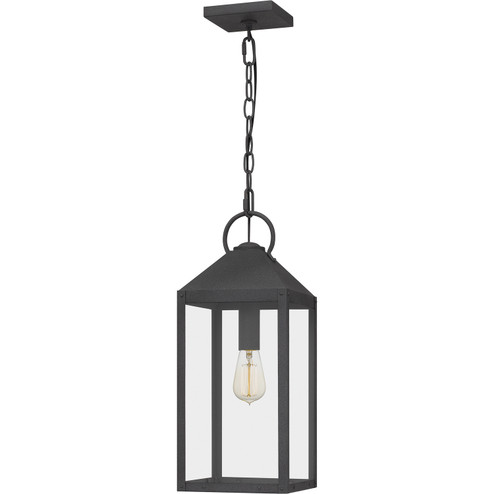 Thorpe One Light Outdoor Hanging Lantern in Mottled Black (10|TPE1908MB)