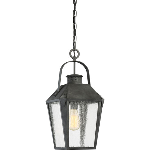Carriage One Light Outdoor Hanging Lantern in Mottled Black (10|CRG1910MB)