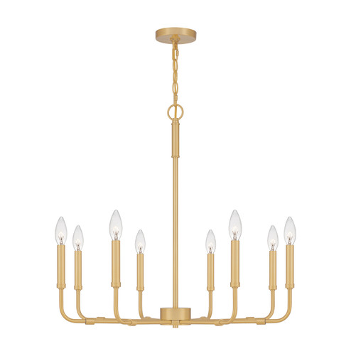 Abner Eight Light Chandelier in Aged Brass (10|ABR5028AB)