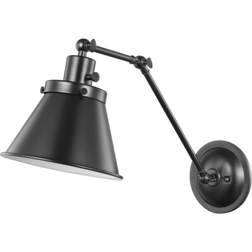 Hinton One Light Swing Arm Wall Lamp in Black (54|P710095-031)