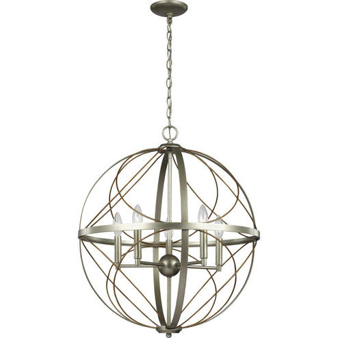 Brandywine Five Light Pendant in Silver Ridge (54|P500287-134)