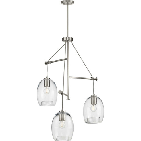 Caisson Three Light Pendant in Brushed Nickel (54|P500160-009)