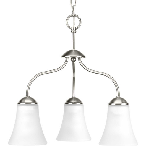 Classic Three Light Chandelier in Brushed Nickel (54|P4762-09)