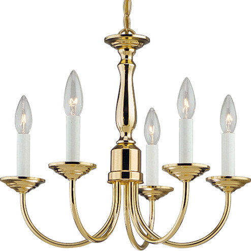 Five Light Five Light Chandelier in Polished Brass (54|P4009-10)