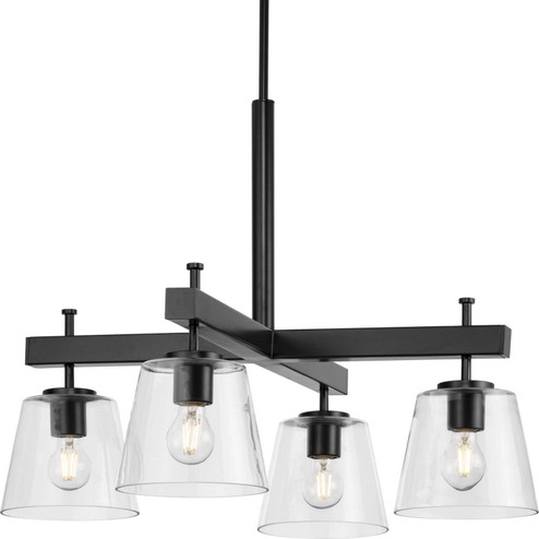 Saffert Four Light Chandelier in Matte Black (54|P400299-31M)