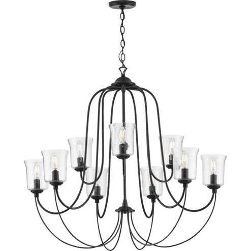 Bowman Nine Light Chandelier in Black (54|P400196-031)