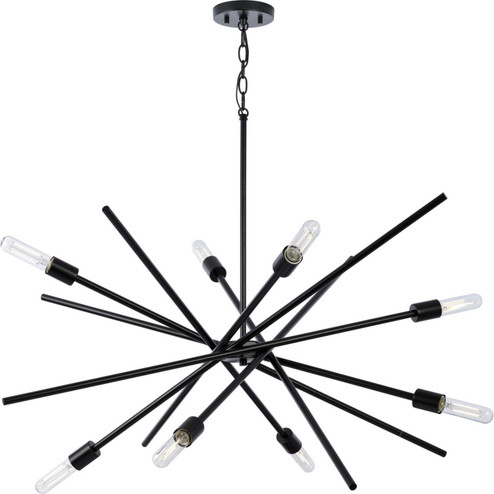 Astra Eight Light Chandelier in Matte Black (54|P400109-31M)