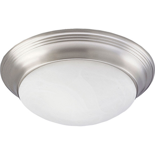 Alabaster Glass Three Light Flush Mount in Brushed Nickel (54|P3697-09)