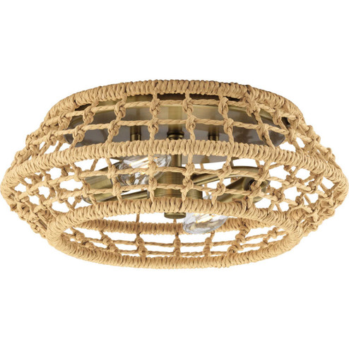 Laila Two Light Flush Mount in Vintage Brass (54|P350245-163)