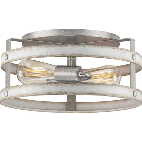 Gulliver Two Light Flush Mount in Galvanized Finish (54|P350169-141)