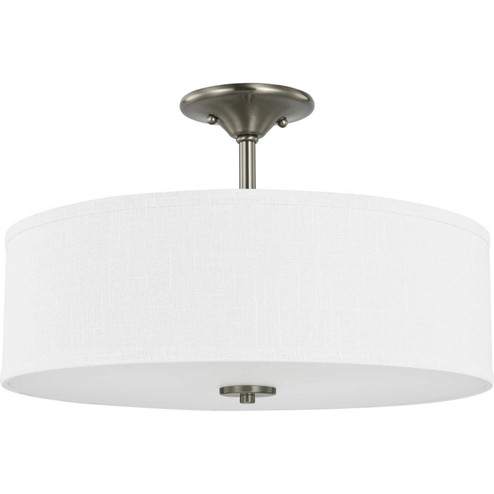 Inspire Three Light Semi Flush Mount in Brushed Nickel (54|P350167-009)