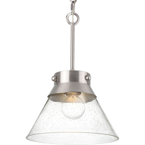 Point Dume-Tapia Tail One Light Semi Flush Mount in Brushed Nickel (54|P350139-009)