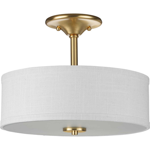 Inspire Two Light Semi-Flush Mount in Satin Brass (54|P350129-012)