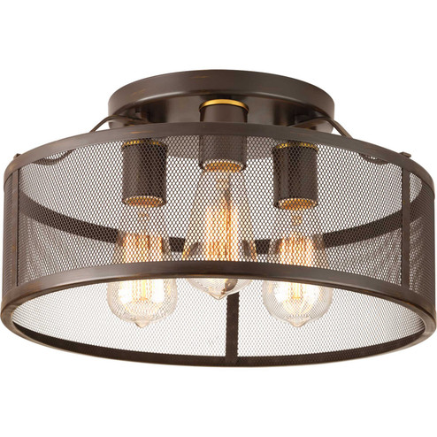 Swing Three Light Flush Mount in Antique Bronze (54|P3452-20)