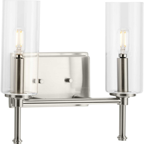 Elara Two Light Bath Vanity in Brushed Nickel (54|P300357-009)