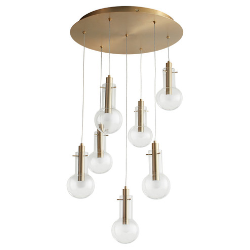 Primo LED Pendant in Aged Brass (440|3-674-40)