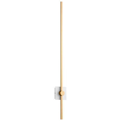 Zora LED Wall Sconce in White W/ Industrial Brass (440|3-52-650)
