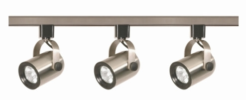 Track Lighting Kits Brushed Nickel Three Light Track Kit in Brushed Nickel (72|TK354)