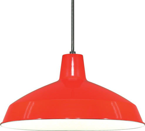 One Light Hanging Lantern in Red / White Interior (72|SF76-663)