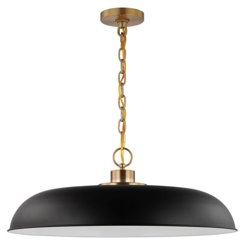 Colony One Light Pendant in Matte Black / Burnished Brass (72|60-7487)
