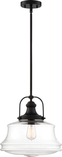 Basel One Light Pendant in Bronze / Clear Glass (72|60-6759)