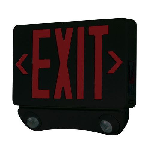 Exit LED Combo , Adj LED Heads R in Black (167|NEX-730-LED/RB)