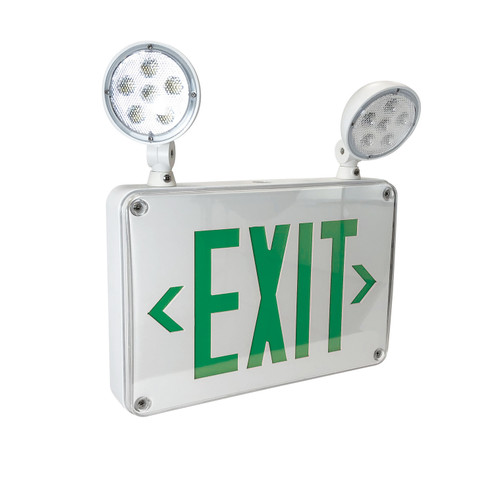 Exit LED Self-Diagnostic Exit & Emergency Sign w/ Battery Backup in White (167|NEX-720-LED/G-CC)