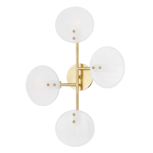 Giselle Four Light Semi Flush Mount in Aged Brass (428|H428604-AGB)