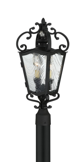 Brixton Ivy Two Light Outdoor Post Mount in Coal W/Honey Gold Highlight (7|9335-661)