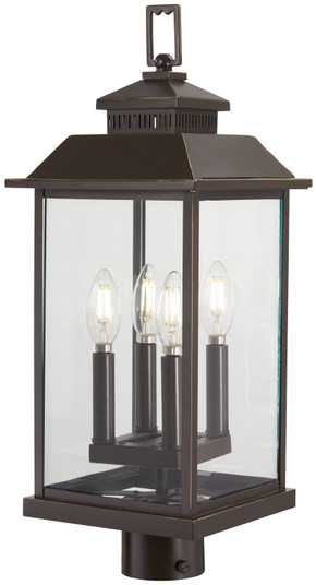 Miner'S Loft Four Light Post Mount in Oil Rubbed Bronze W/ Gold High (7|72596-143C)