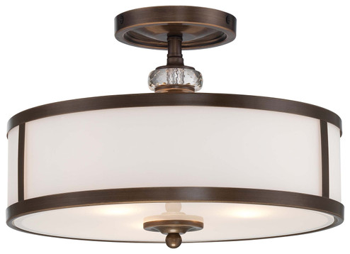 Thorndale Three Light Semi Flush Mount in Dark Noble Bronze (7|4942-570)