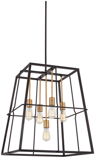 Keeley Calle Five Light Pendant in Painted Bronze W/Natural Brush (7|4765-416)