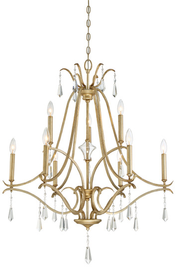 Laurel Estate Nine Light Chandelier in Brio Gold (7|4449-582)