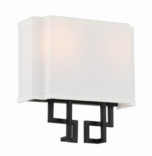 Upham Estates Two Light Wall Sconce in Coal W/Polished Nickel Highlig (7|2952-572)