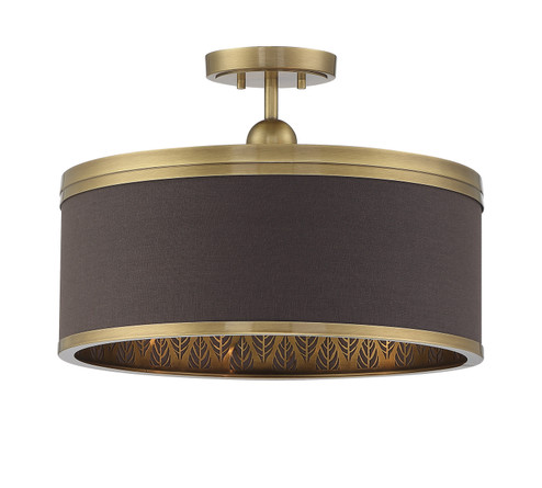 Splendour Four Light Semi Flush Mount in Aged Antique Brass (29|N7344-790)