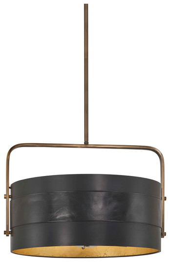 Contrast Five Light Pendant in Aged Antique Brass And Coal (29|N6695-857)