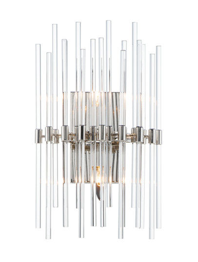 Divine Two Light Wall Sconce in Polished Nickel (16|38409CLPN)